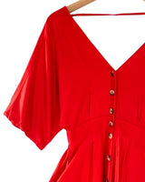 Vestido mini abotonado