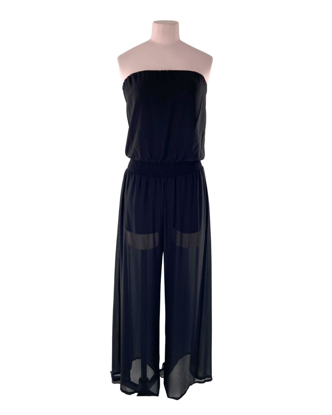 Enterizo traslúcido strapless