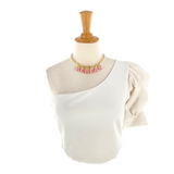 Blusa crop one shoulder