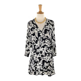 Vestido mini wrap print flores