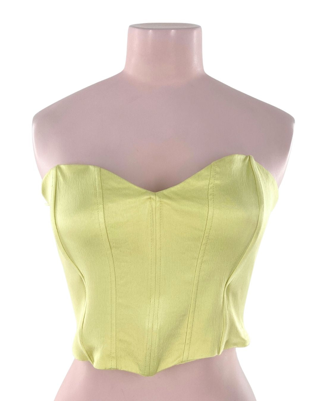 Top satinado strapless