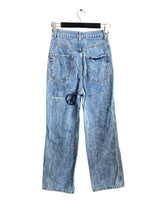 Jean rigído wide leg corazones