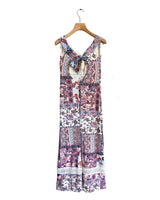 Maxi vestido con print anudado
