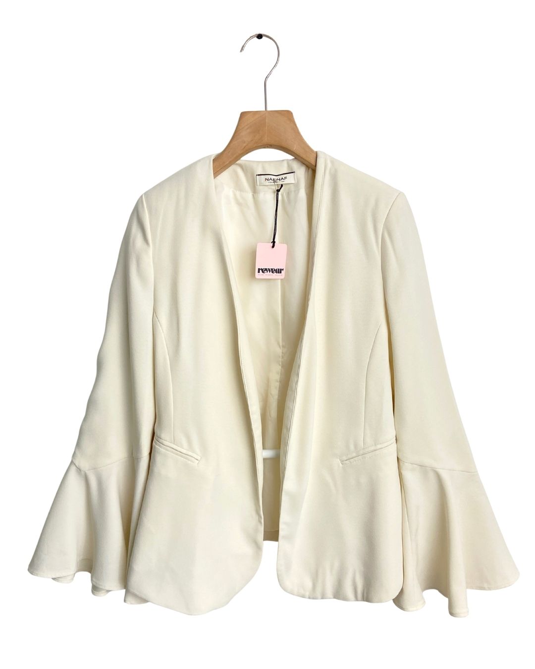 Blazer abierto vuelo en puños