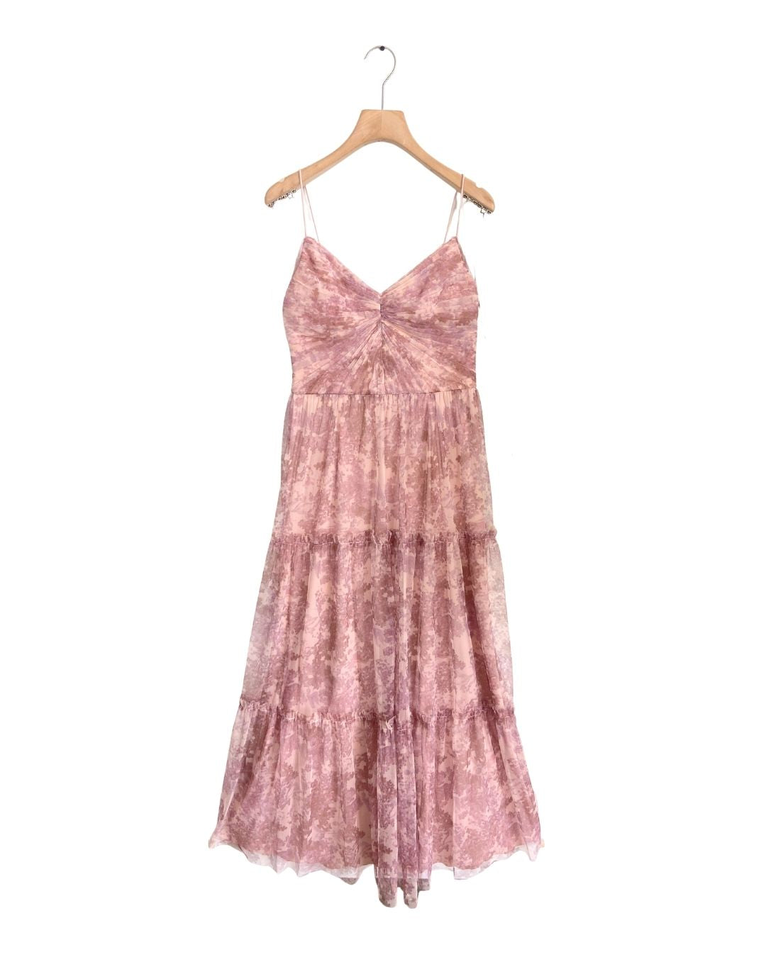 Maxi vestido de tiras en mesh