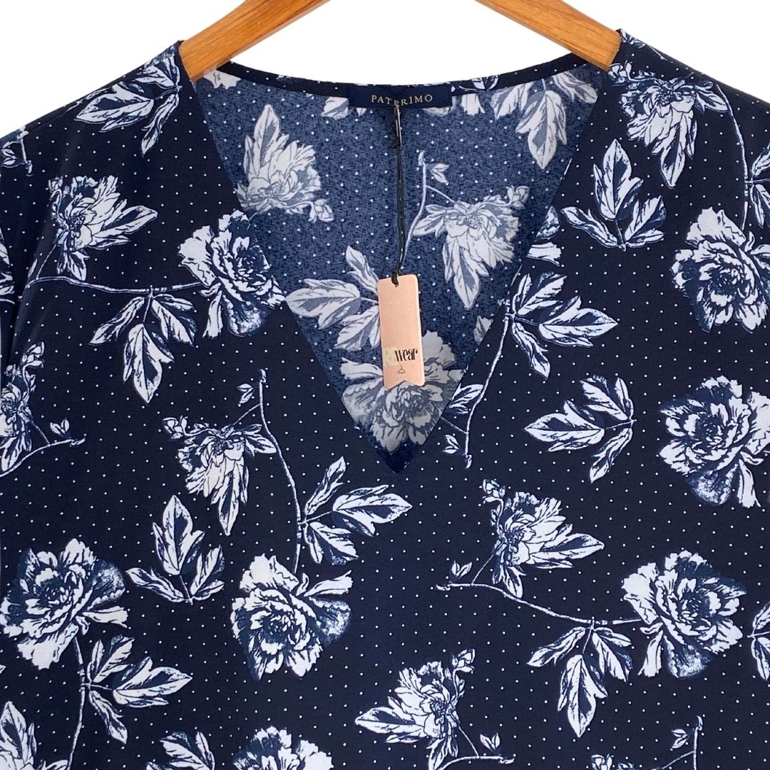 Blusa manga 3/4 cuello en V