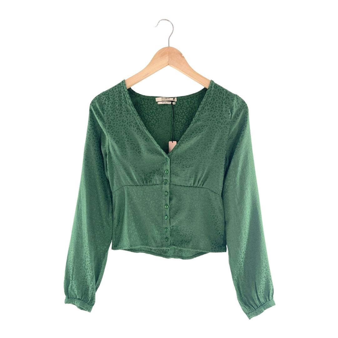 Blusa abotonada manga larga