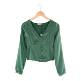 Blusa abotonada manga larga