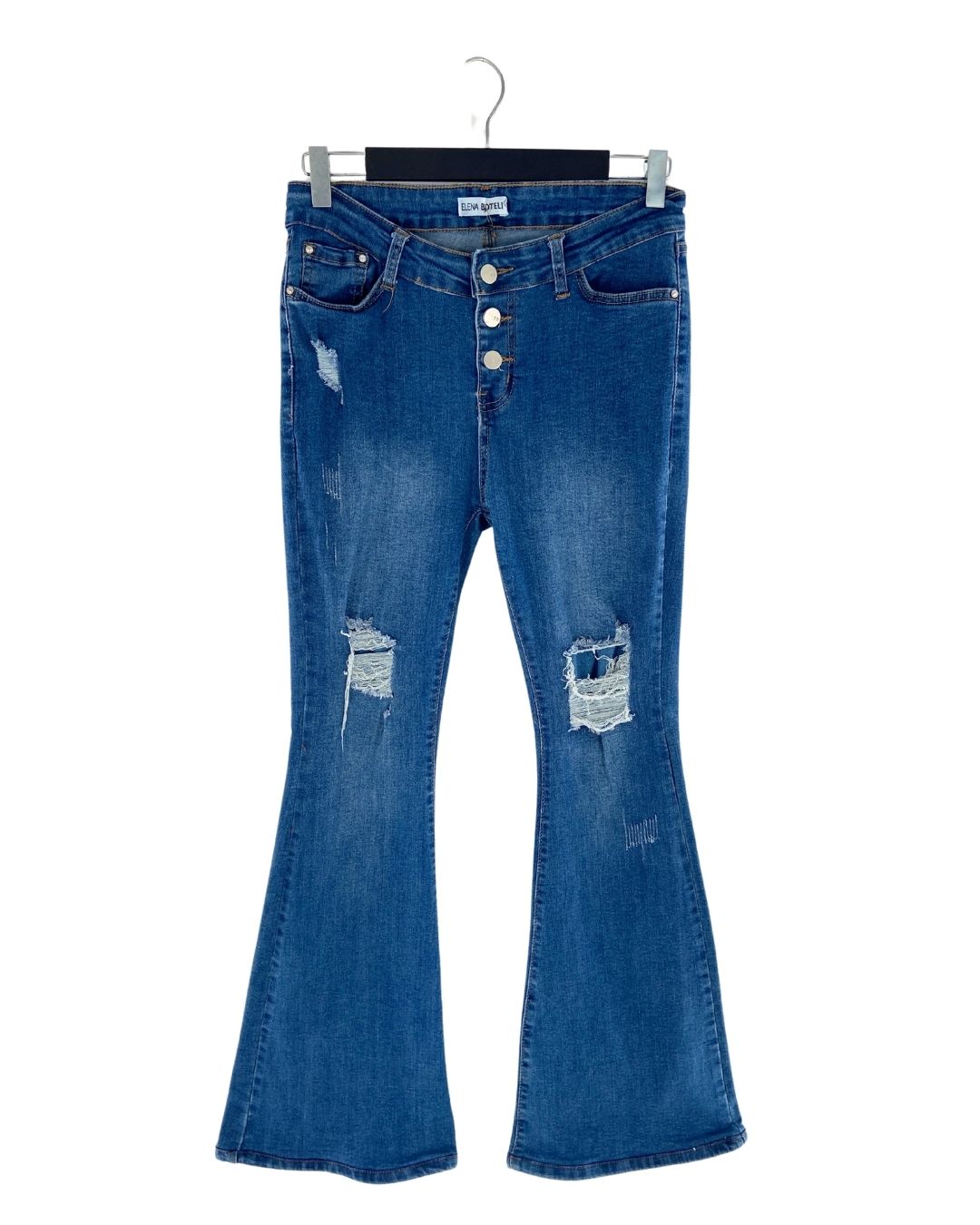 Jean stretch flared destroyed