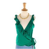 Blusa wrap sleeveless