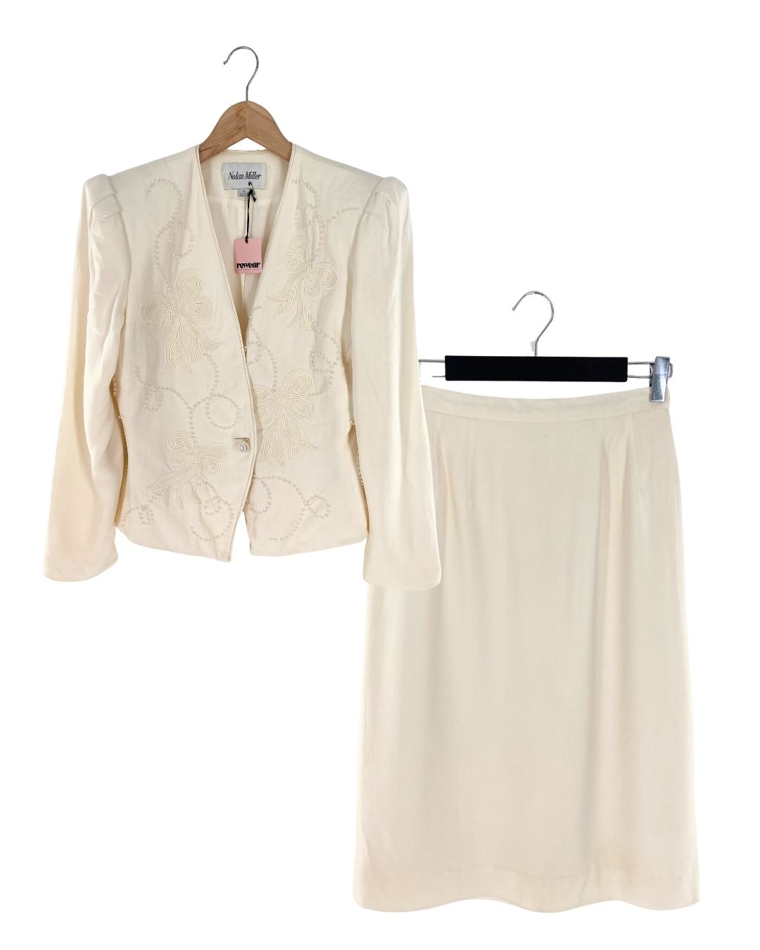 Set blazer bordado un boton