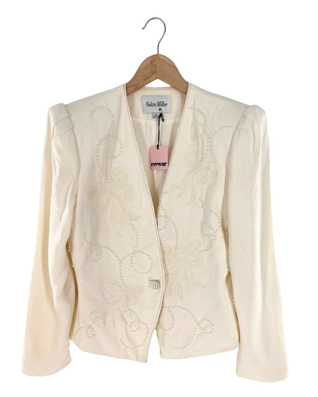 Set blazer bordado un boton