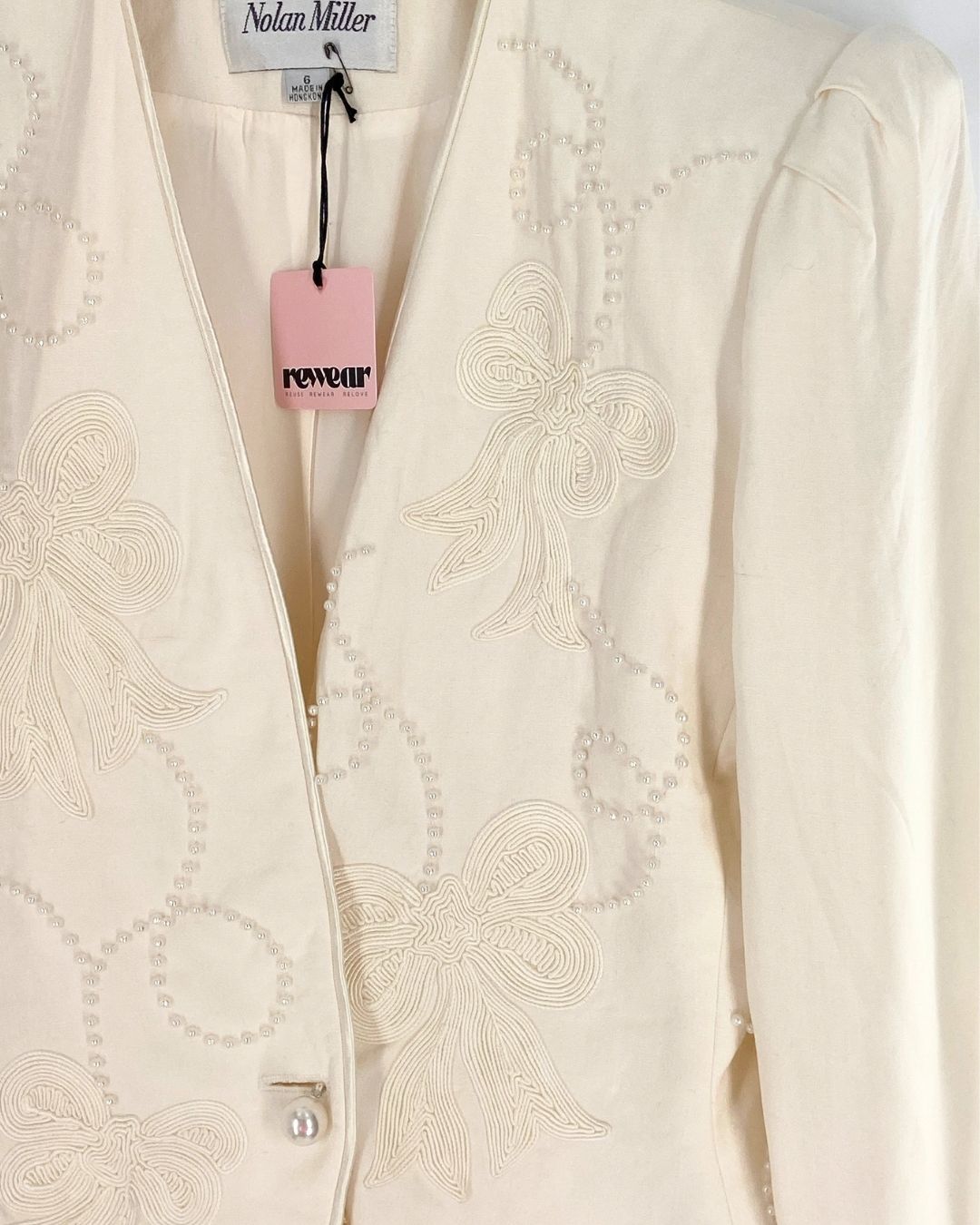 Set blazer bordado un boton