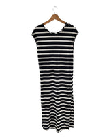 Maxi vestido recto canalé