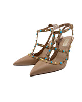 Stilettos Rockstud de cuero