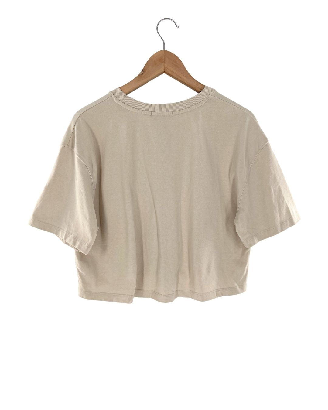 Camiseta crop manga corta