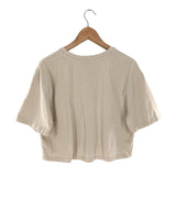 Camiseta crop manga corta