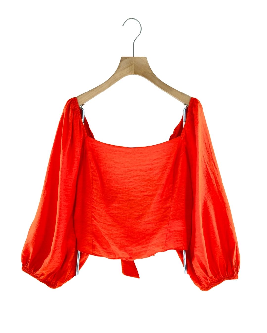 Blusa manga globo con textura