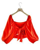 Blusa manga globo con textura