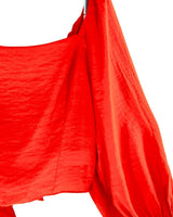 Blusa manga globo con textura