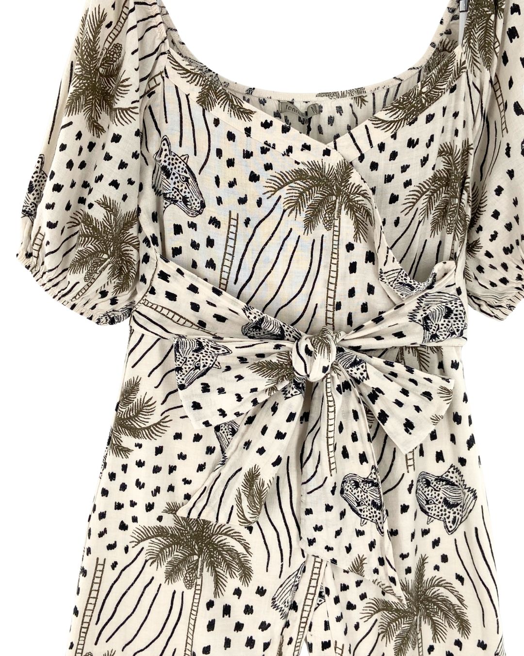 Vestido midi en algodón print