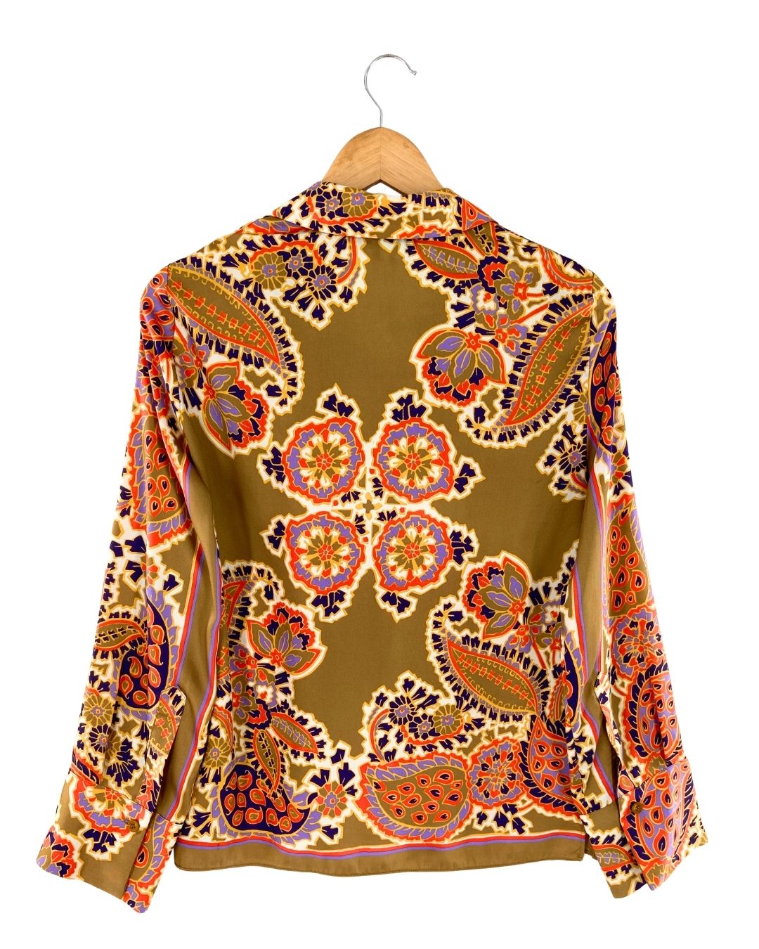 Camisa satinada print paisley