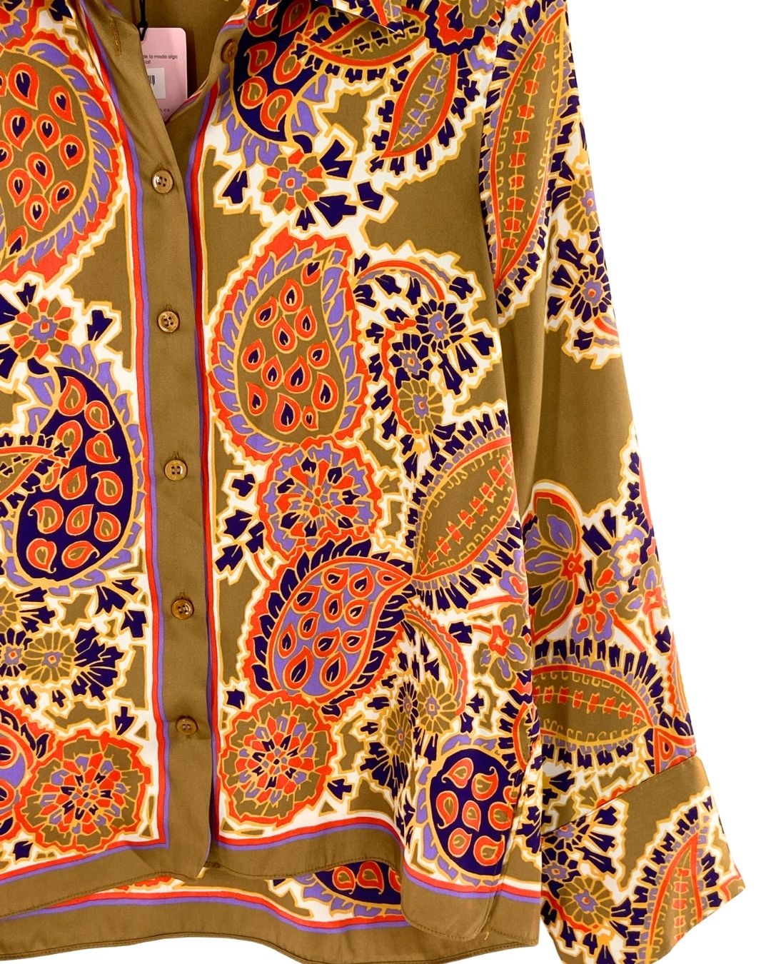 Camisa satinada print paisley