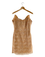Vestido midi en blonda