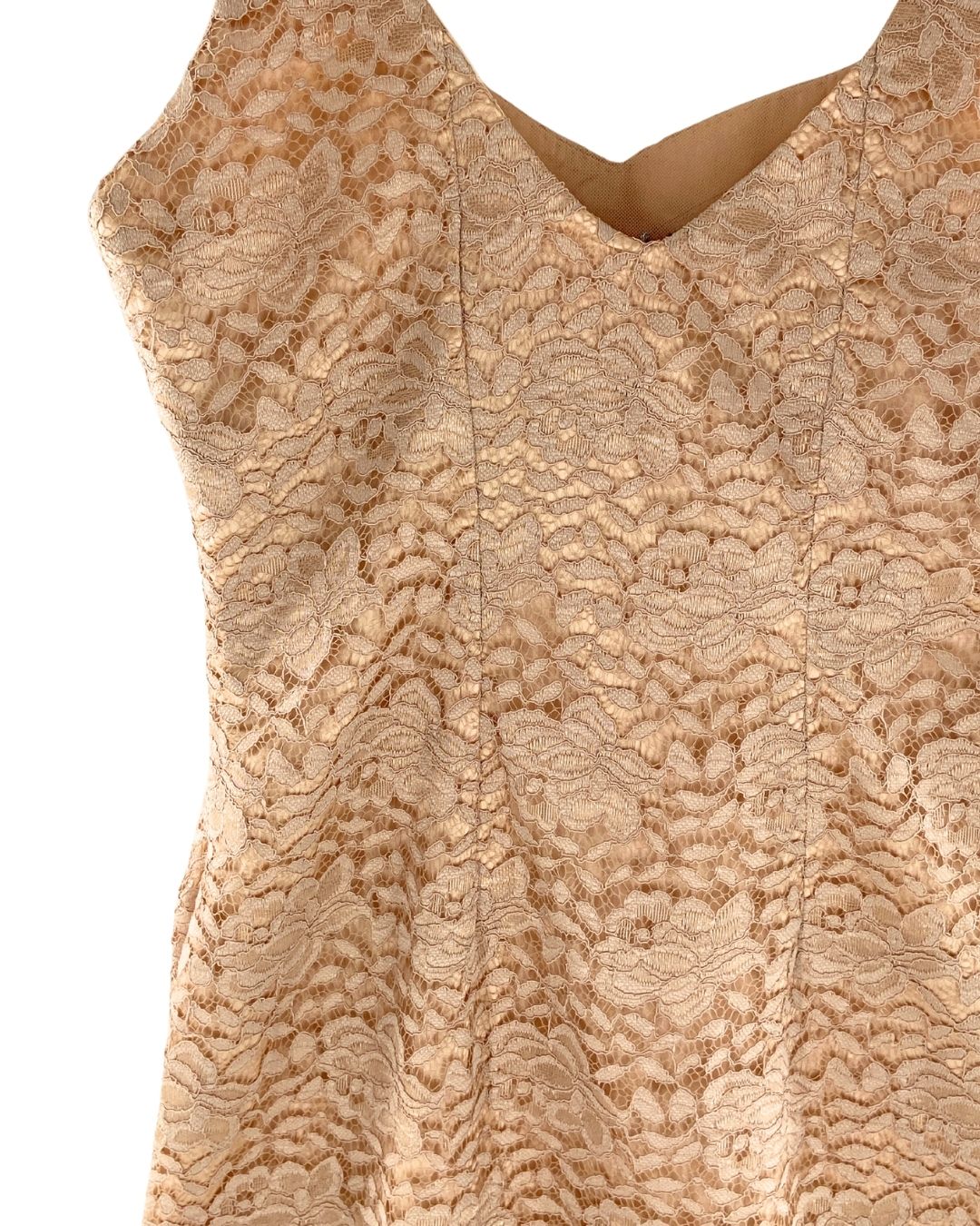 Vestido midi en blonda