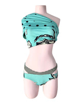 Bikini print flores y dots