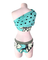 Bikini print flores y dots
