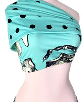 Bikini print flores y dots