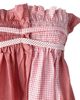 Blusa strapless con anudados