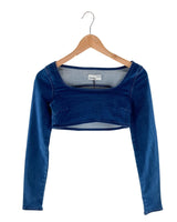 Crop top en denim stretch