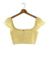 Blusa crop encauchada tirantes