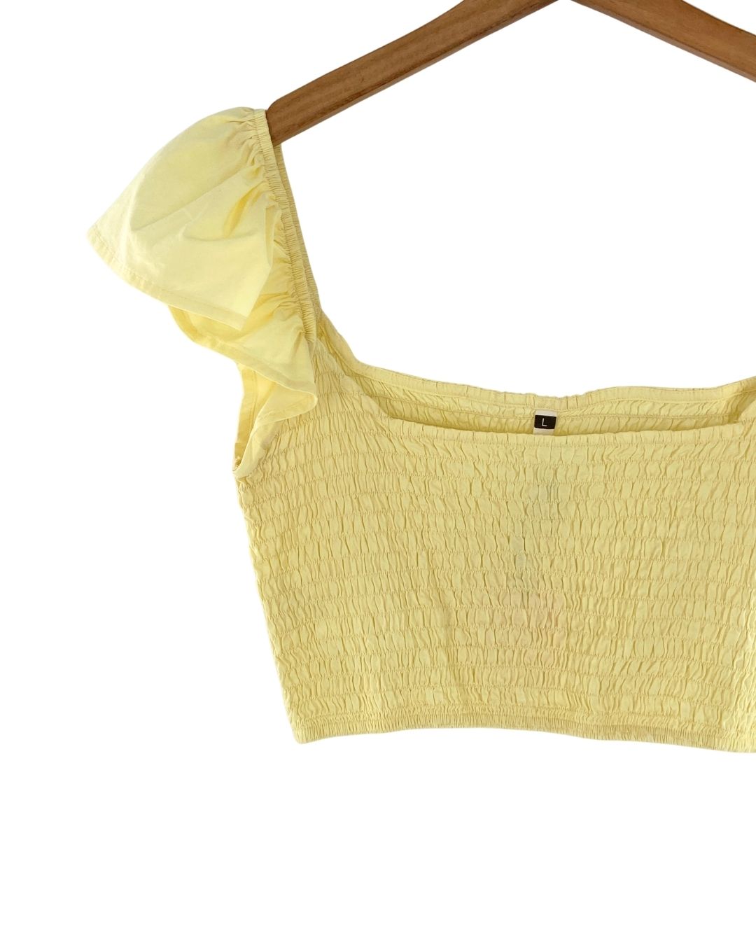 Blusa crop encauchada tirantes