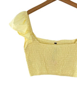 Blusa crop encauchada tirantes