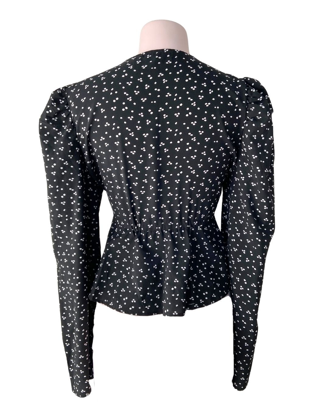 Blusa wrap print mini dots