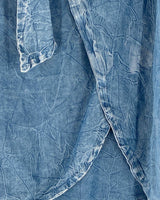 Falda midi en denim wash