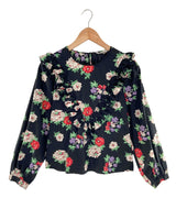 Blusa manga larga print flores