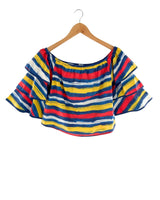 Blusa off shoulders a franjas