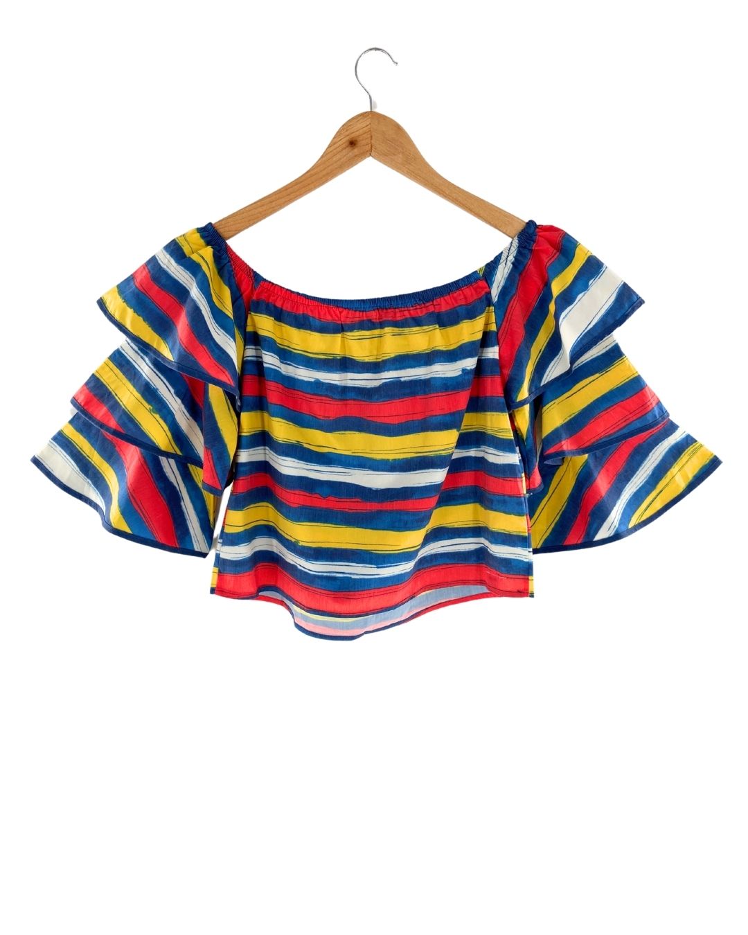 Blusa off shoulders a franjas