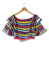 Blusa off shoulders a franjas
