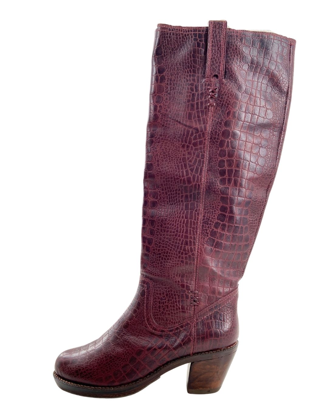 Botas caña alta con textura