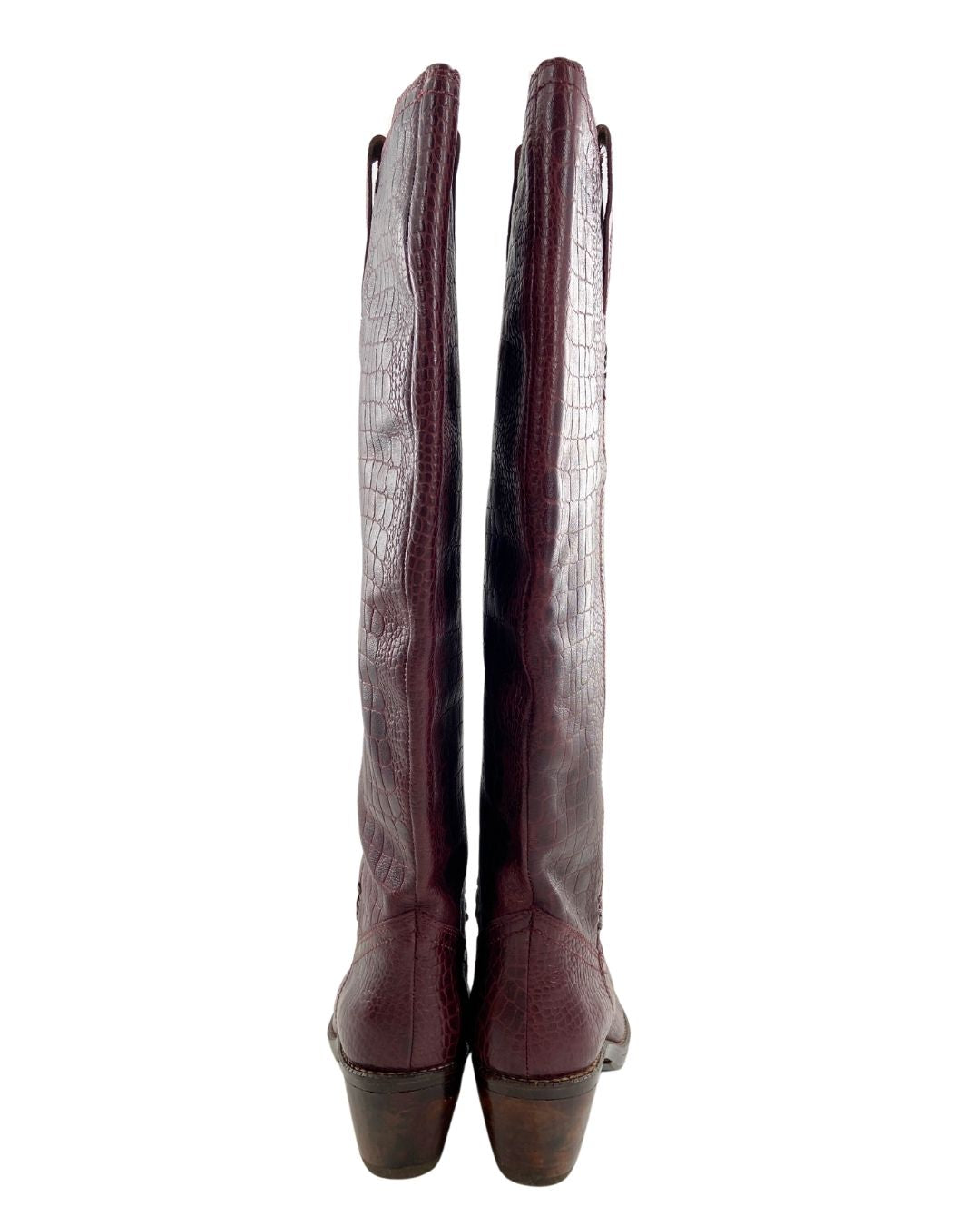 Botas caña alta con textura