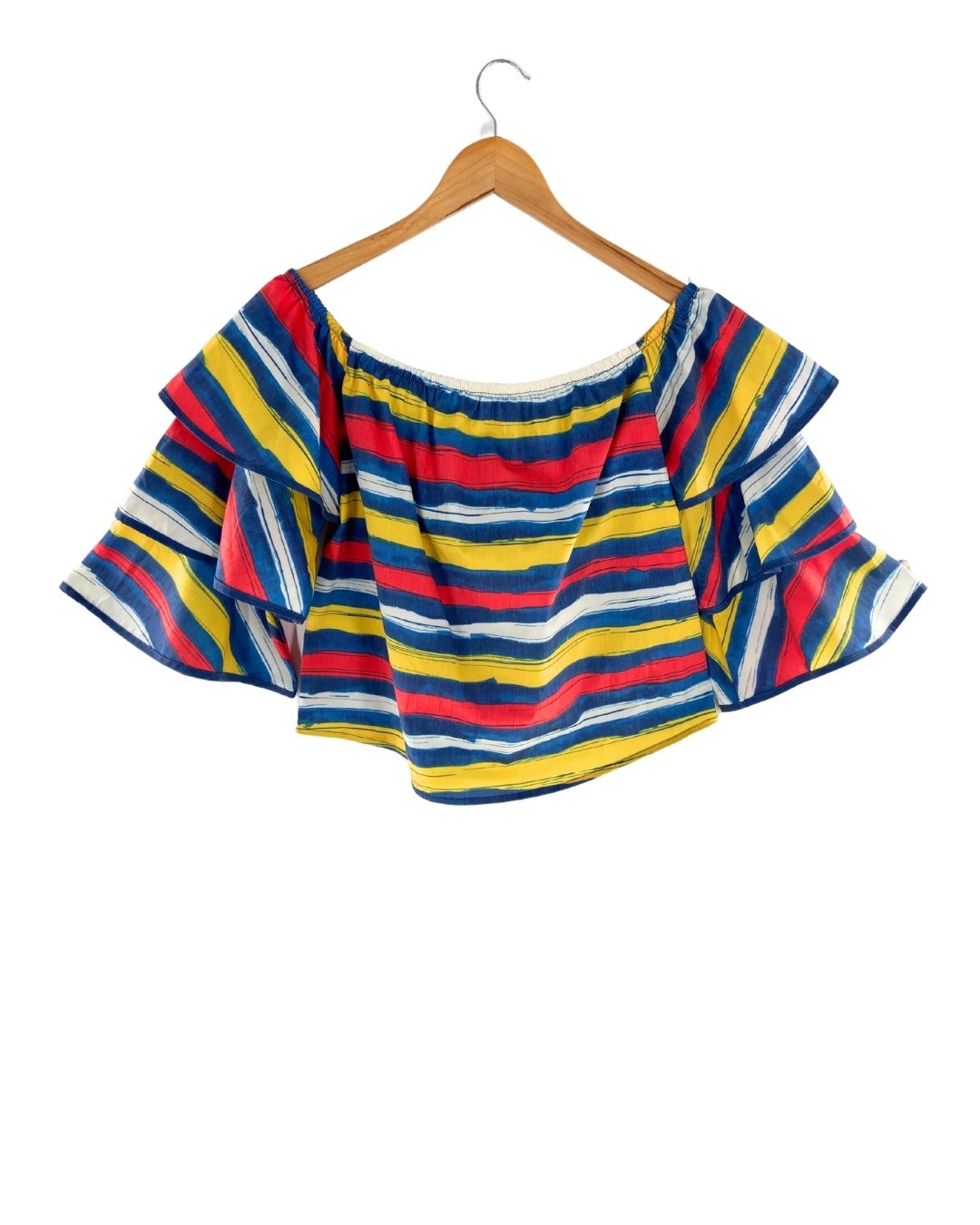 Blusa off shoulders a franjas
