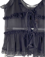 Blusa anudada en delantero
