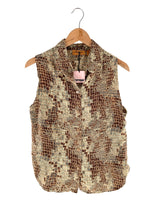 Blusa sleeveless abotonada