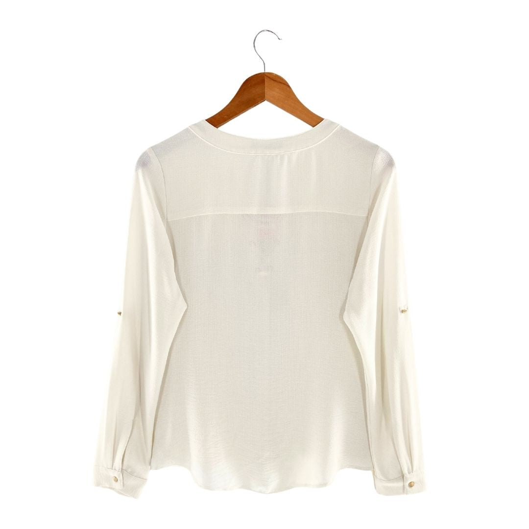Blusa manga larga lace up