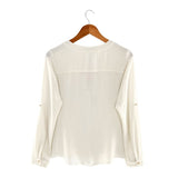Blusa manga larga lace up